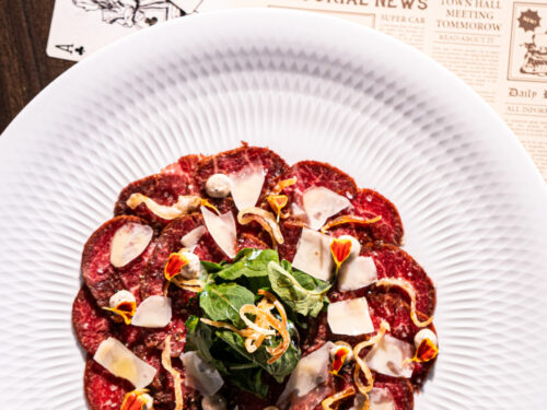 Carpaccio de res ahumado