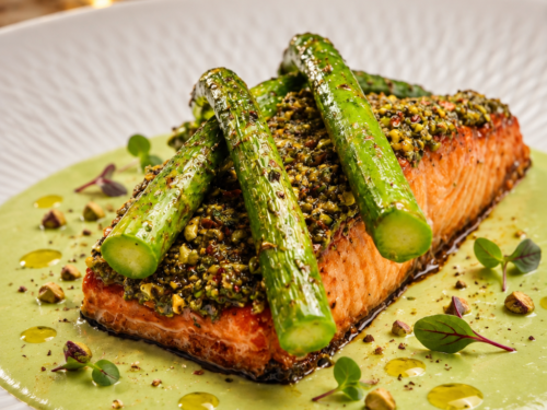Salmón en Costra de Pistacho